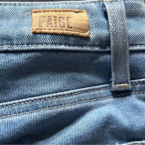 PAIGE, size 26”Rory Crop Flare w/ Raw Trim hems. Soft blue. Denim from heaven - Picture 10 of 11